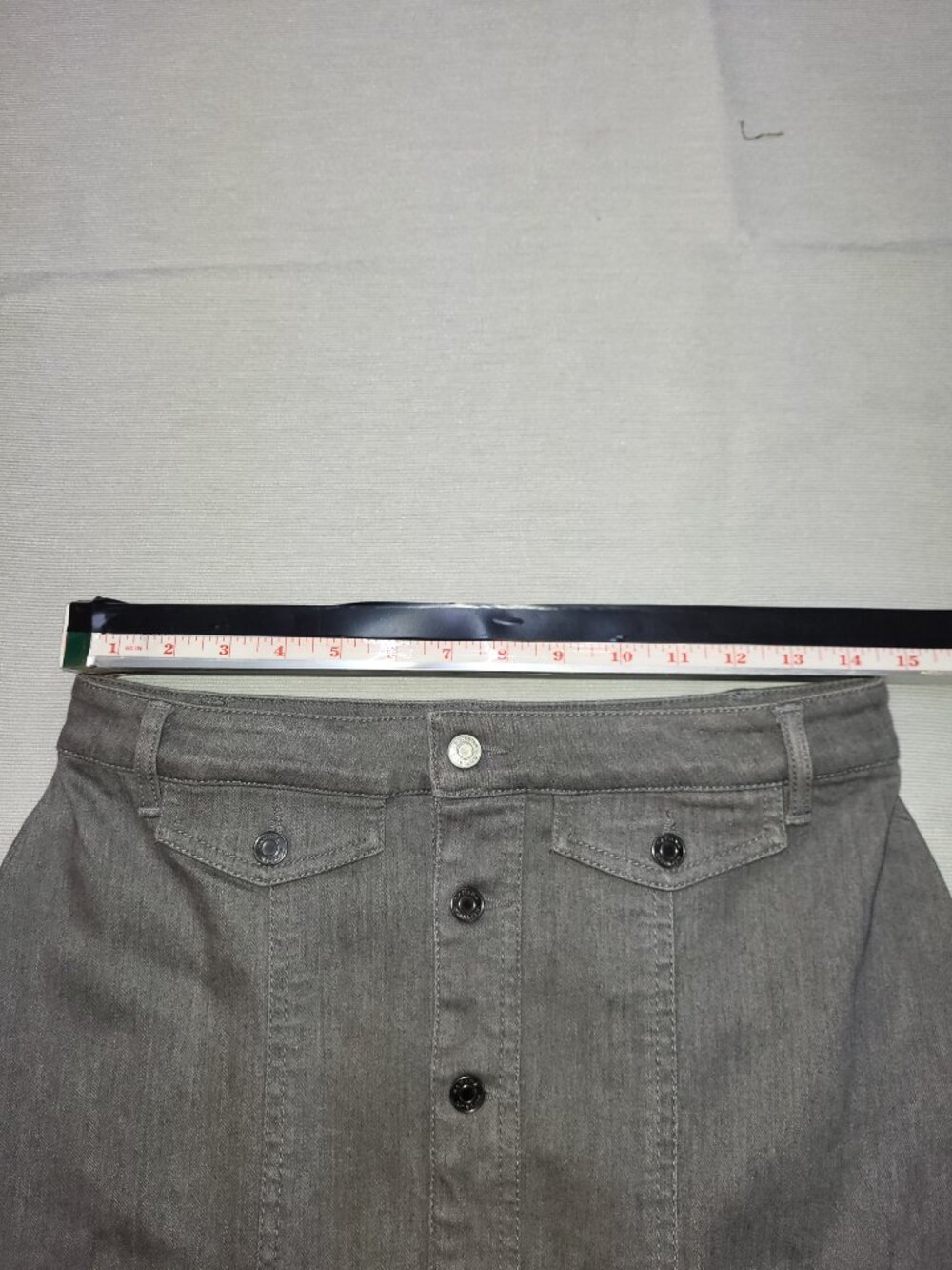 Banana Republic Gray Button Front Pencil Skirt Women's Size 6 - Picture 7 of 11